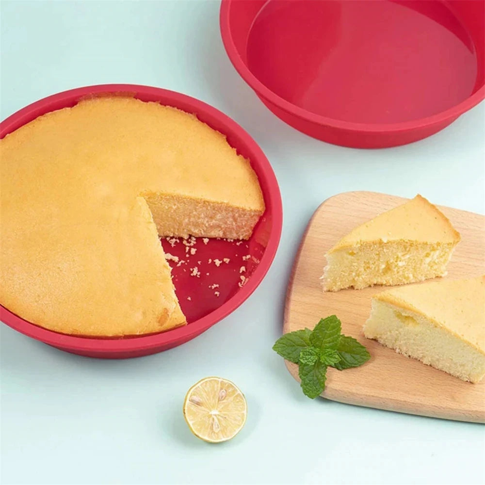 4/6/8inch Silicone Cake Mold Tray Pans Round Baking Mold Kitchen