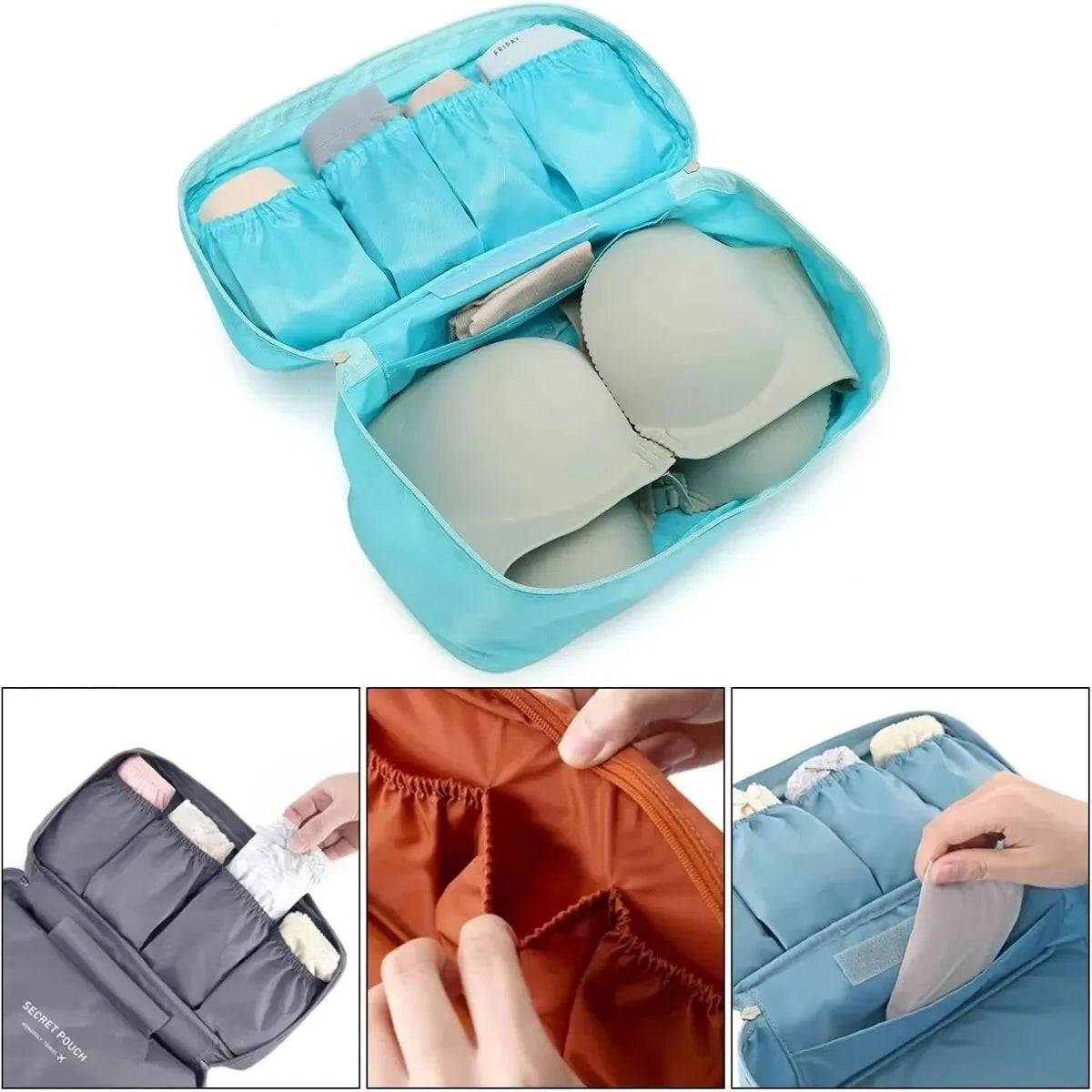 Portable Travel Storage Bag Multi-function Bra Underwear Organizer
