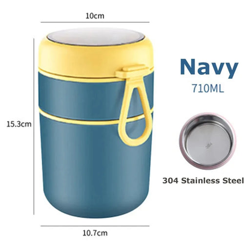 530ml/710ml Food Thermal Jar Insulated Soup Cup Thermos Containers