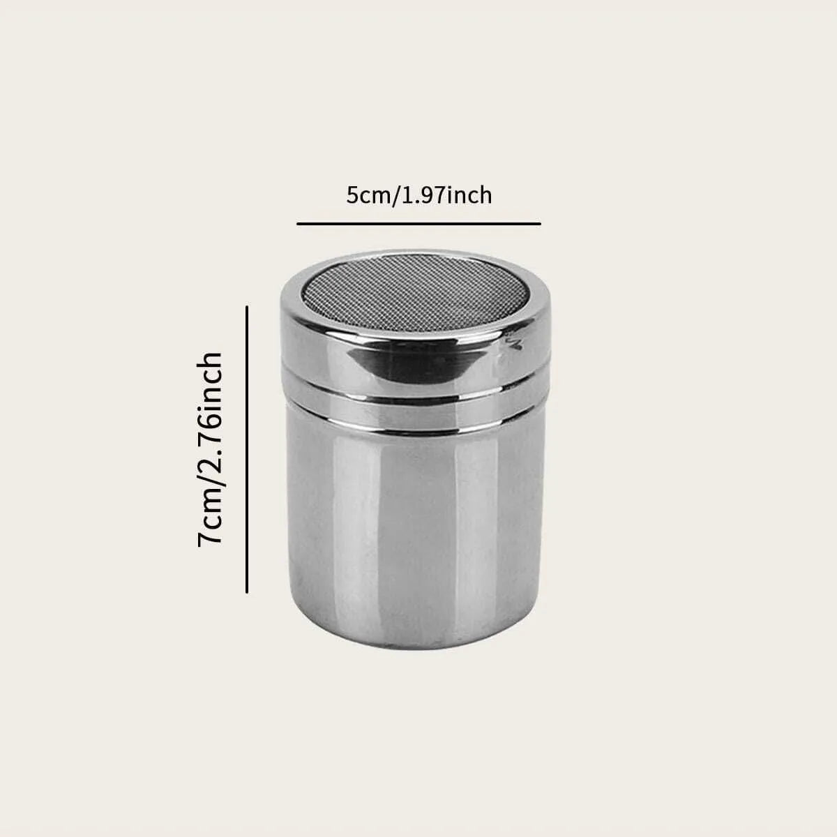 1pc-Silver stainless steel mesh tube type dusters dusting salt shaker