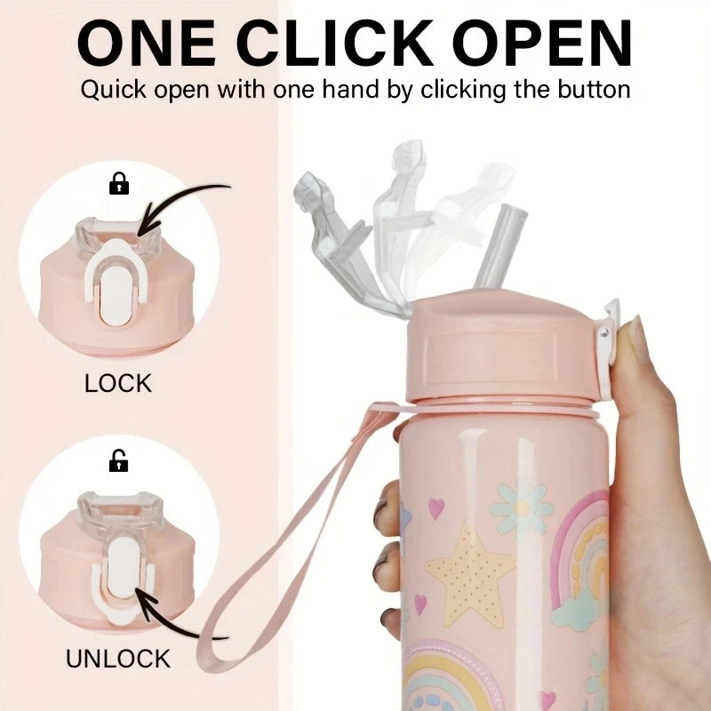 1pc 750ml 23OZ cartoon car series plastic water bottle, multiple
