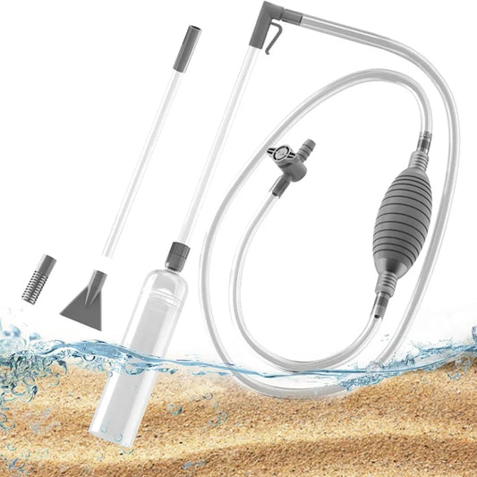 Siphon Pump with Filter Nozzle Fish Tank Water Changer Air Pump