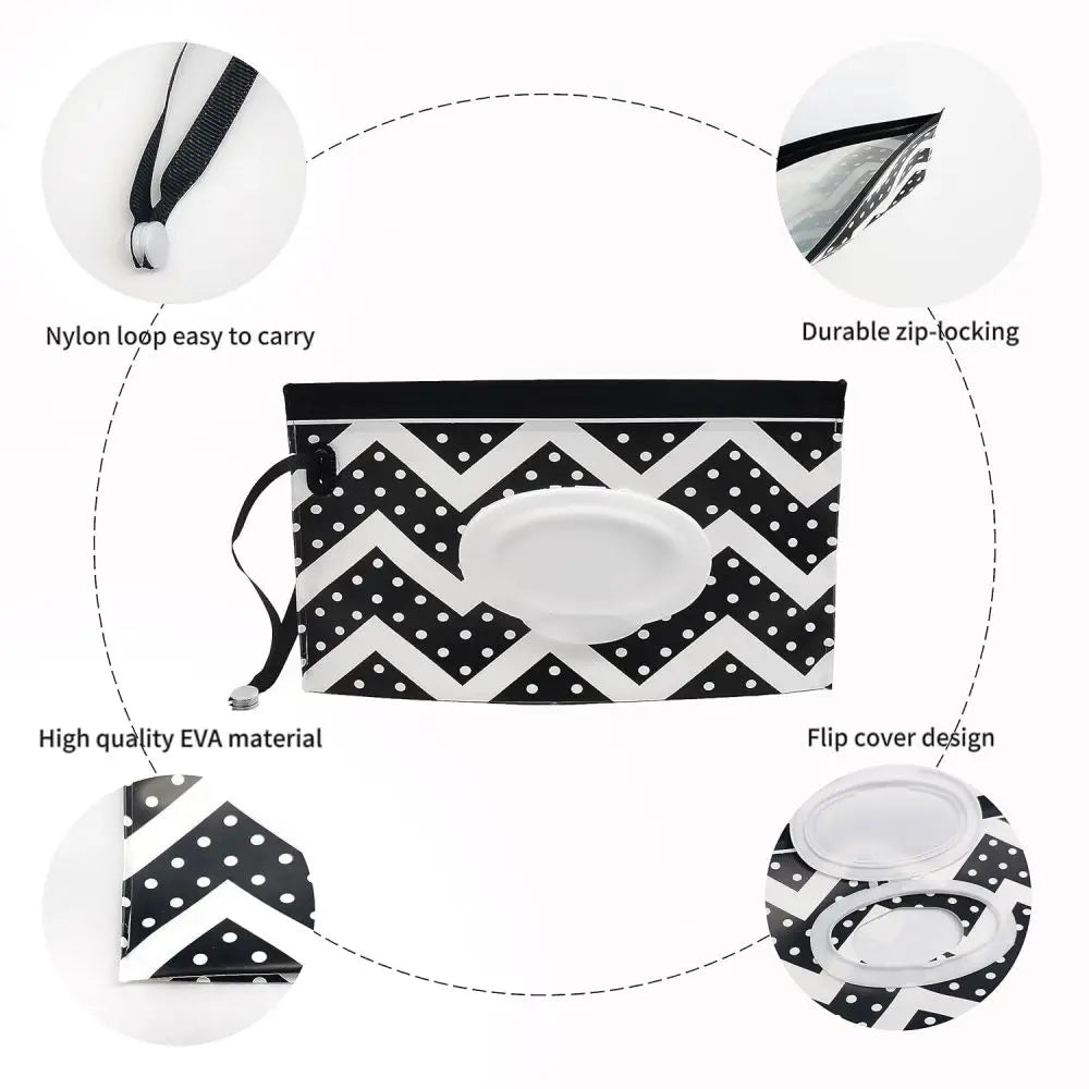 2PCS Baby Wipe Dispenser,Portable Refillable Wipe Holder Wipe