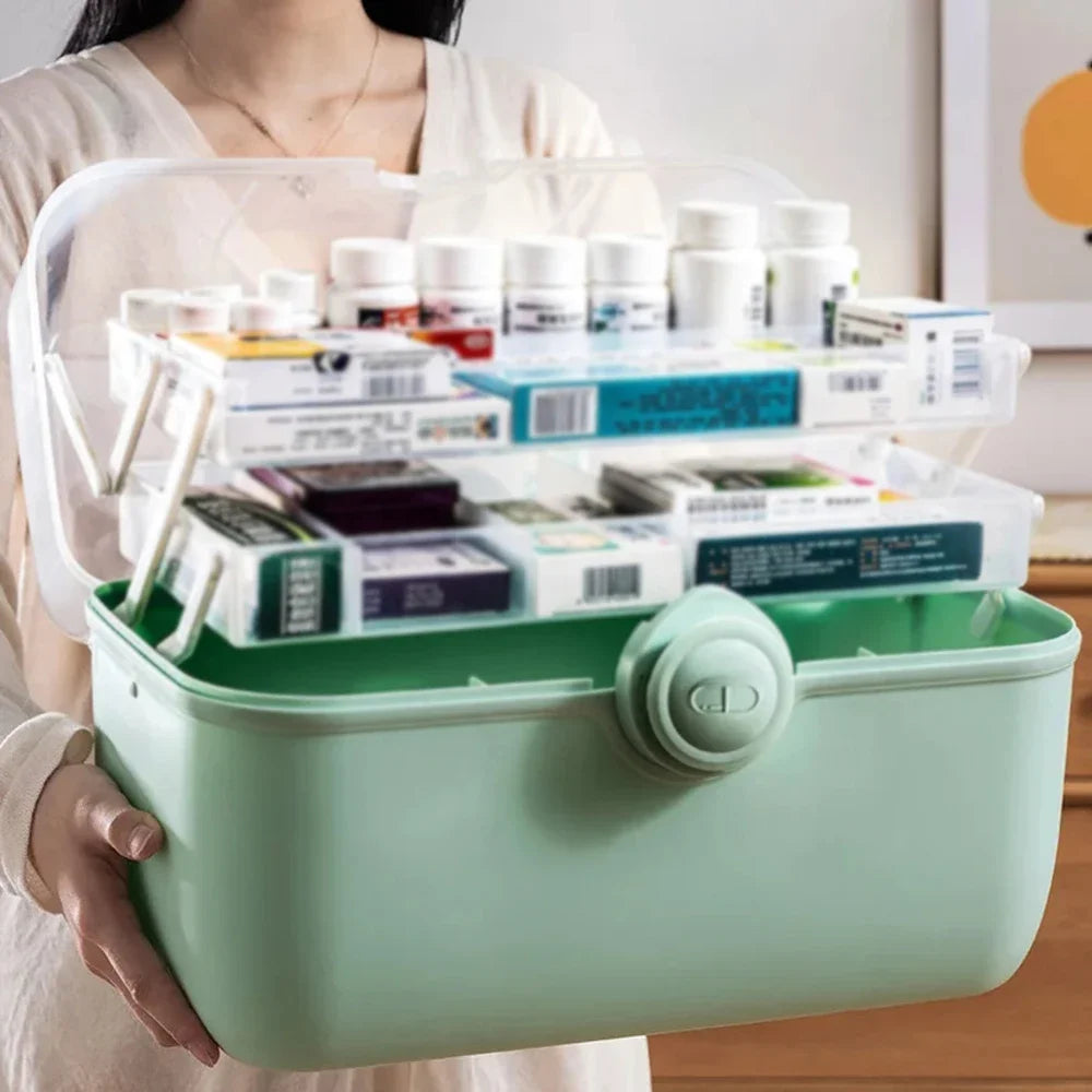 Clearance_3 Layers Large Capacity Medicine First Aid Kit Medicines