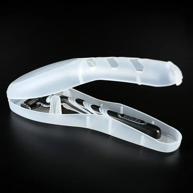 1Pc Transparent Razor Case, Shaver Storage Box, Safety Travel Portable