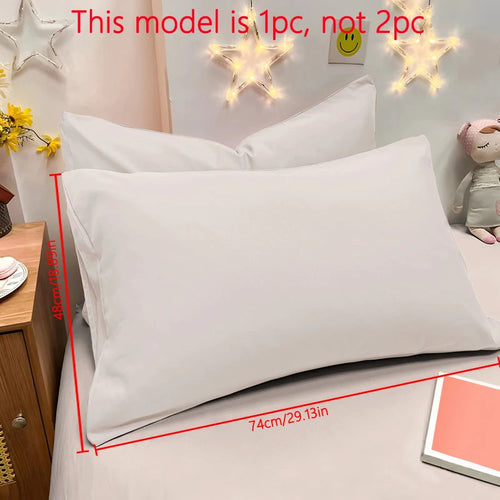 1 Piece Of Matte Solid Color Pillowcase, Bedroom Pocket Sealed Soft