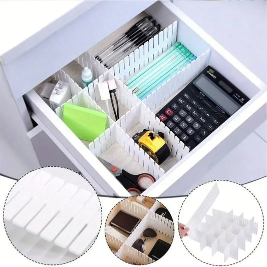 Adjustable Plastic Space separation tool Desk and Drawer Organizer