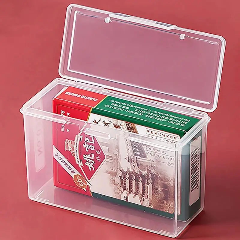 New Transparent Plastic Boxes Playing Cards Container PP Storage Case