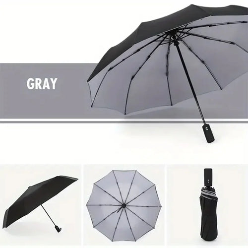 Automatic 10 Bones Sunny Umbrella, Windproof Sunny And Rainy Business