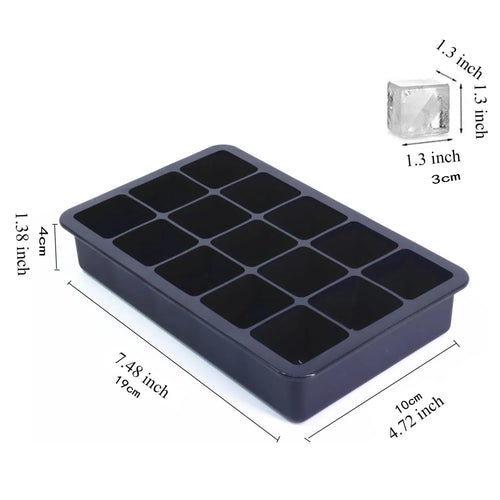 1PC Silicone Ice Cube Tray, Ice Cube Trays for Freezer, Easy Release