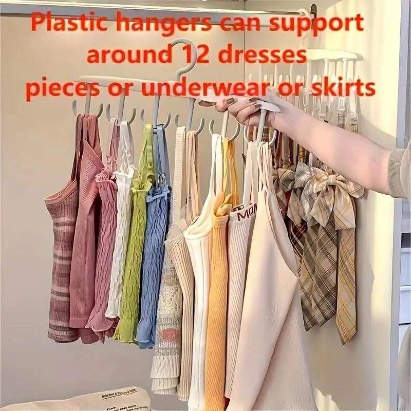 12-Hook Rotating Hanger – Space-Saving Closet Organizer for Ties,