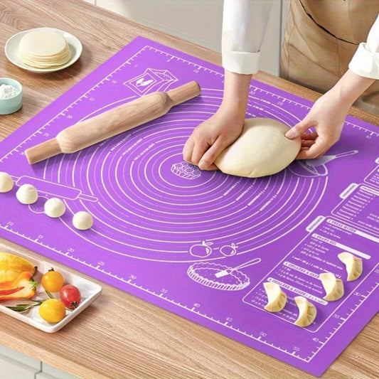 Food gradePlasticRolling Mat with Measuring Tool Non slip Kneading