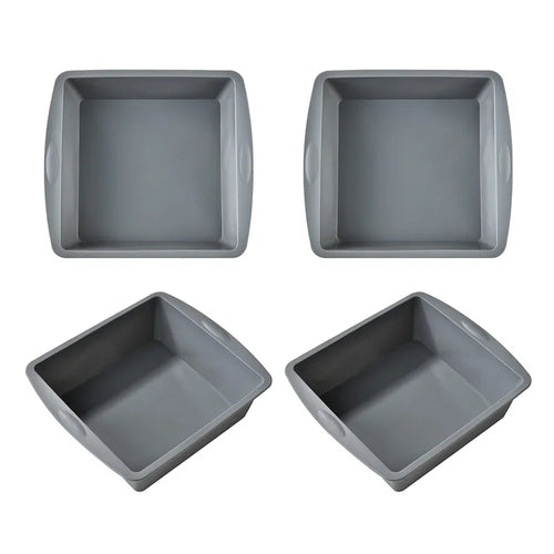 1/4Pcs Silicone Square Cake Plate Non-Stick Brownie Pot with Anti-Slip