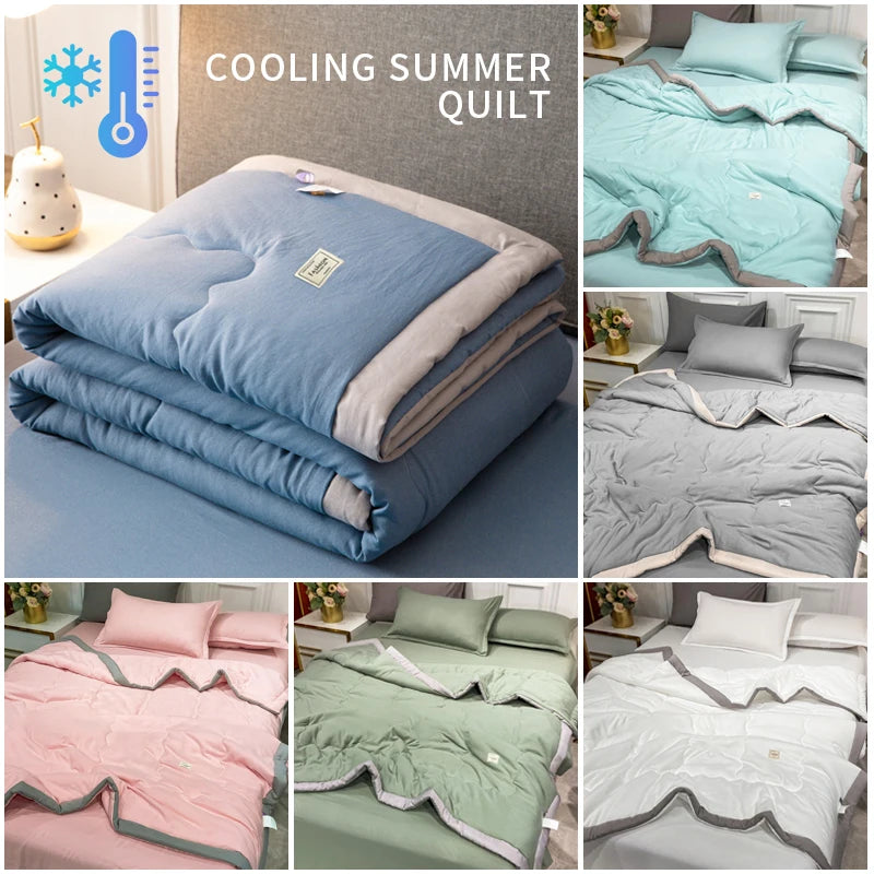 2025 new Japanese polyester cotton quilted summer quilt skin-friendly