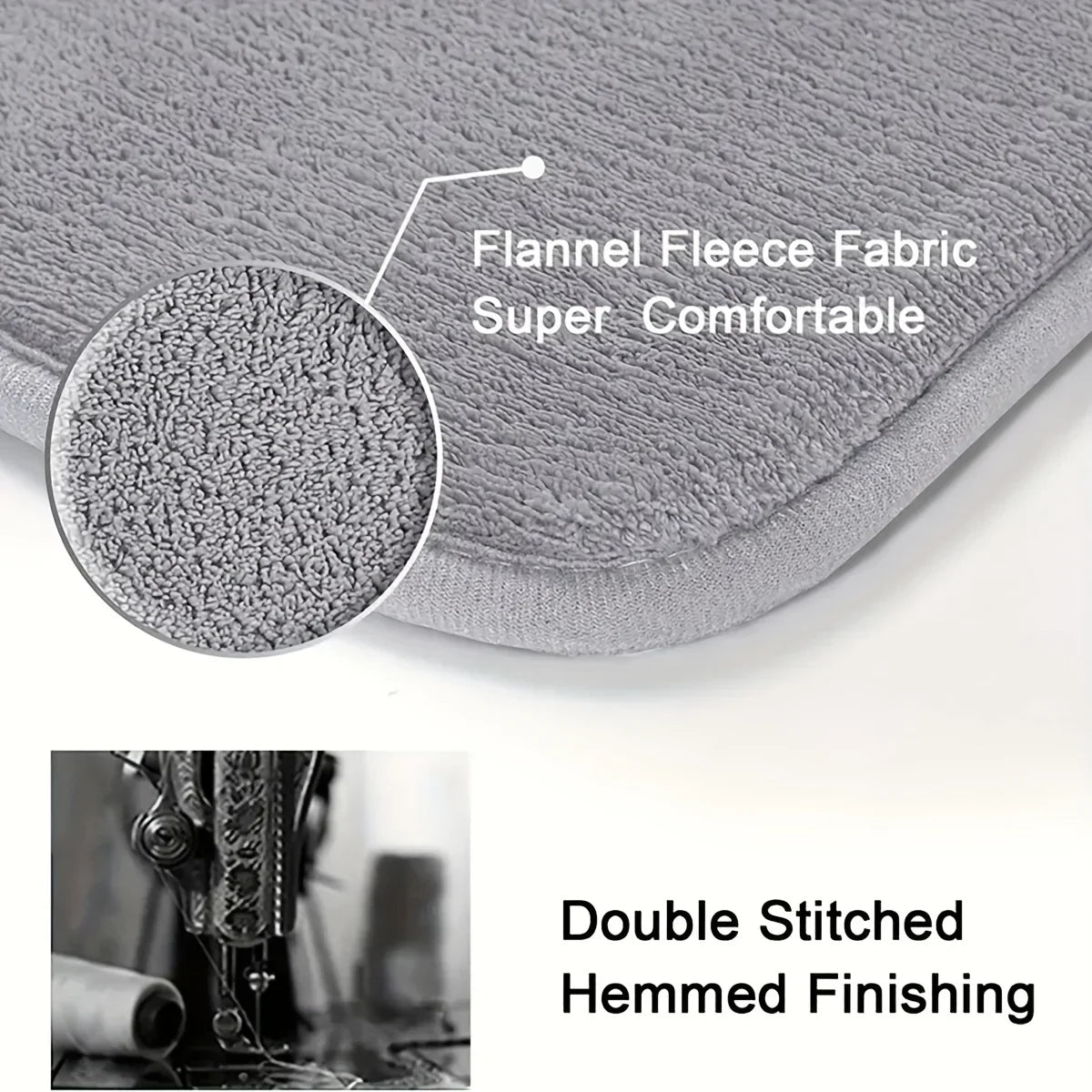 Thickened Special-shaped Absorbent Bathroom Floor Mat Flannel Toilet