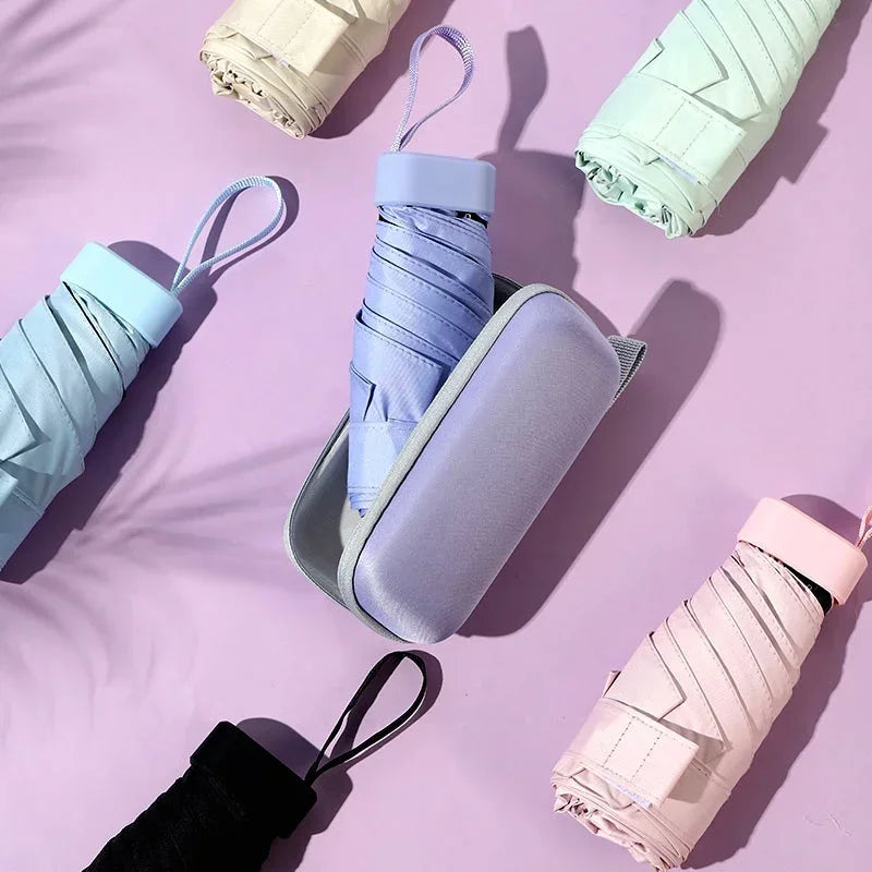 Mini Umbrella Capsule Umbrella Sunny and Rainy Dualuse Rainproof Sun
