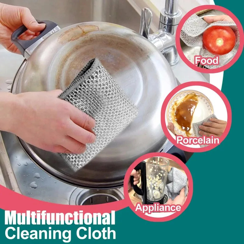 20/5pcs Reusable Wire Dishwashing Rags - Non-Scratch Multi purpose