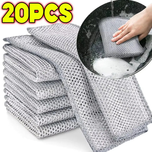 30PCS Magic Cleaning Cloth Thickened Double -sided Metal Steel Wire