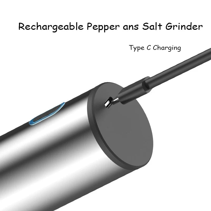 Electric Salt and Pepper Grinder Automatic Rechargeable Pepper Mill