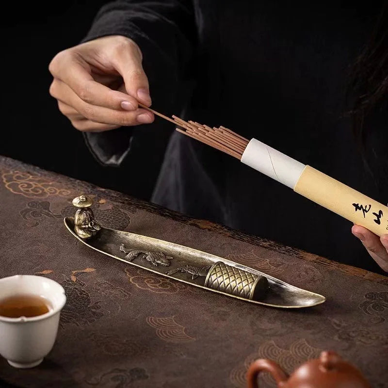 Creative Incense Holder Boat Fishing Men Insence Burner Japanese Style