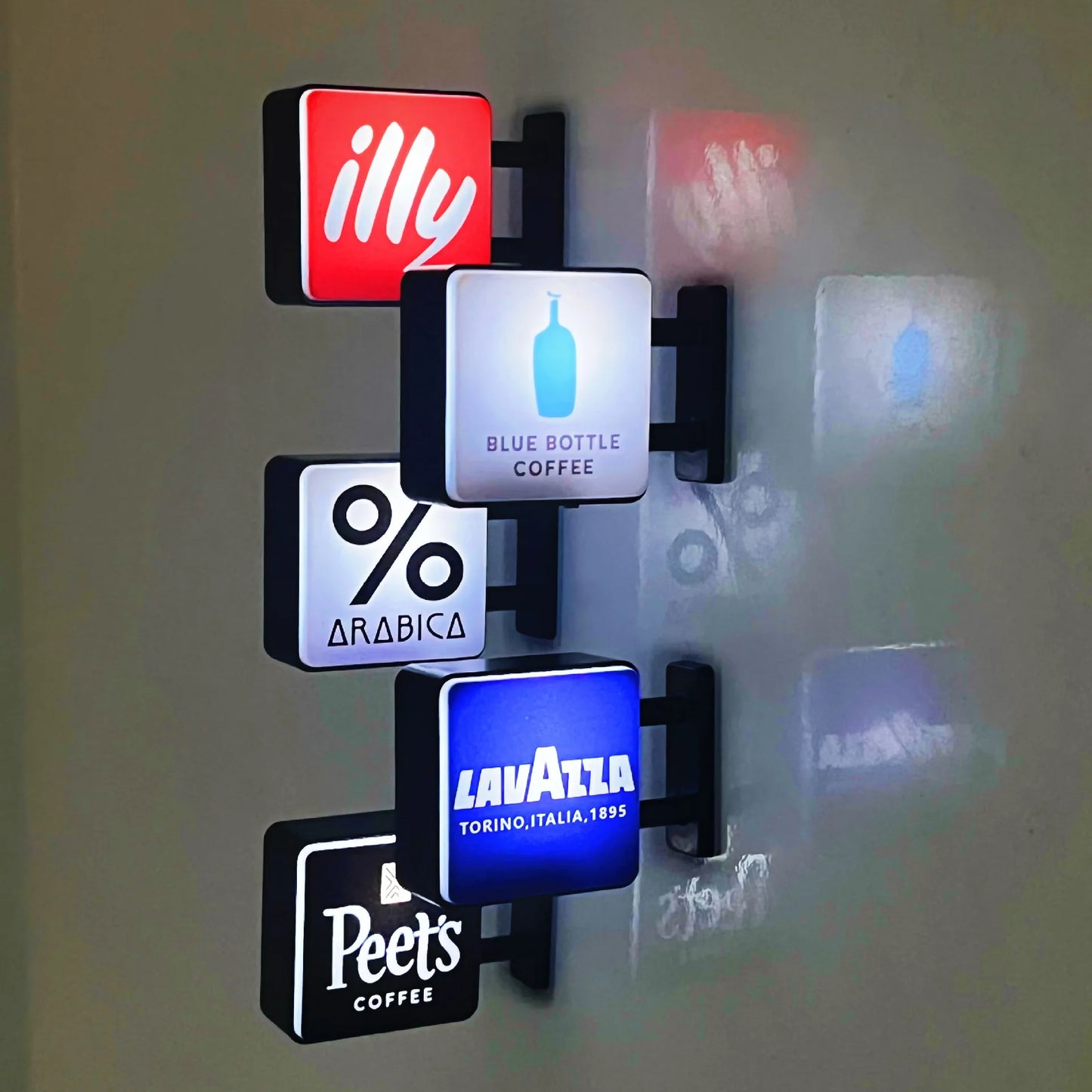 Coffee Corner Creative LED Fridge Magnet Light Up Magnetic Decor for