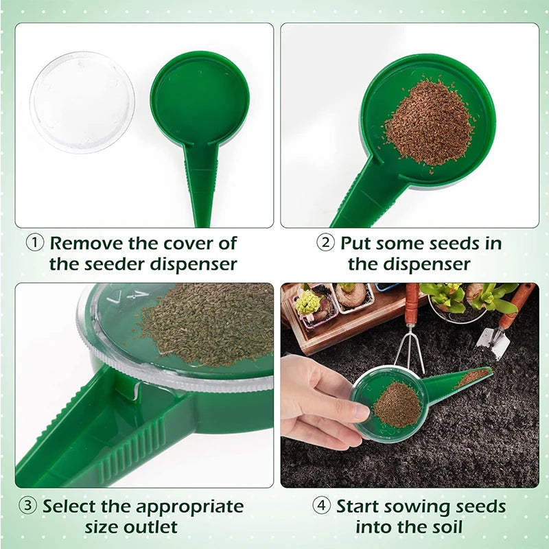 Multifunction Seeding Dispenser Tools Adapting to Various Sizes of