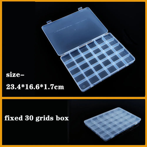 Transparent Plastic box Screw Compartment Box Jewelry Earring Display