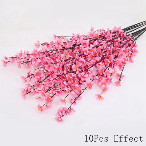 Artificial Sakura Flowers Bouquet Silk Fake Flowers for Home Room