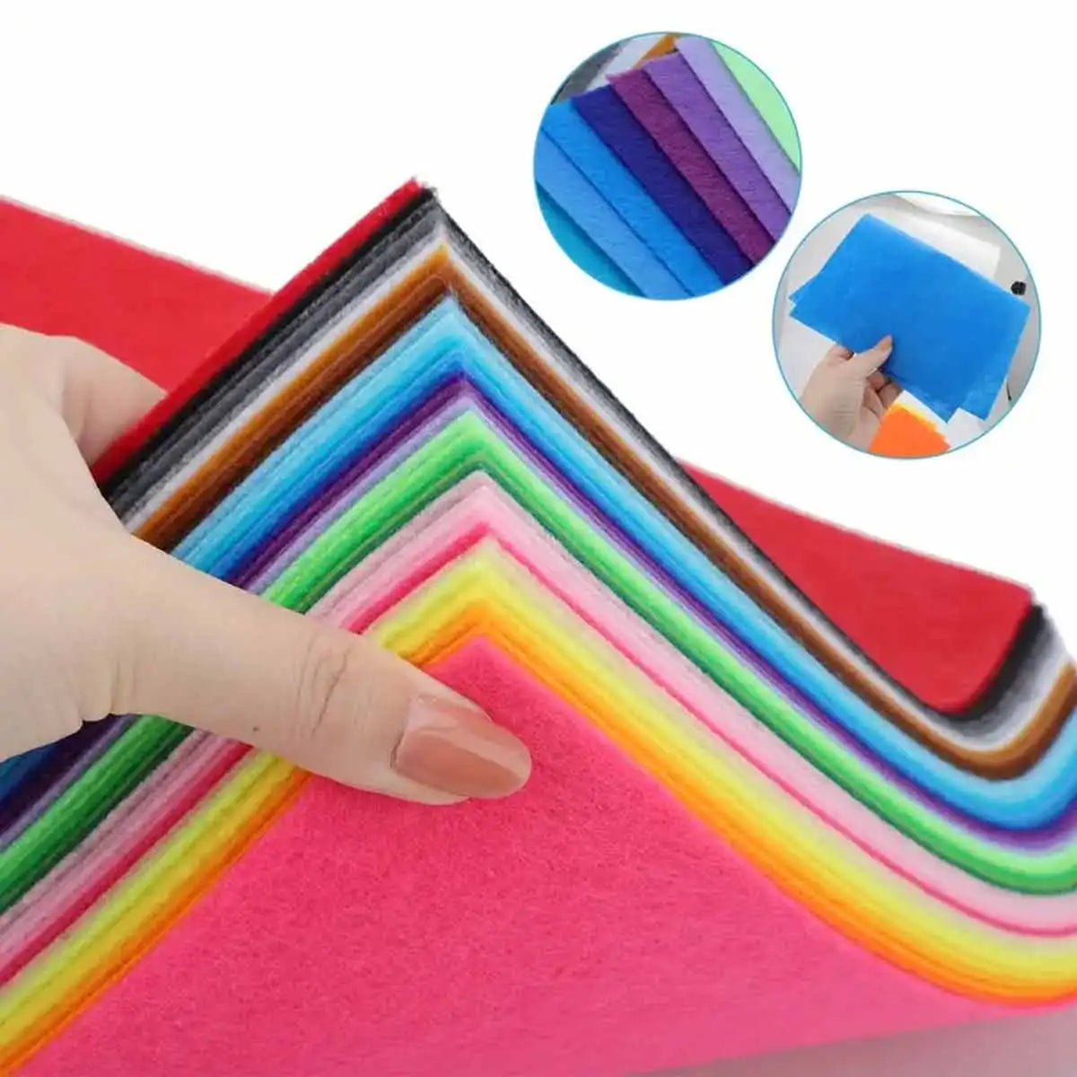 40PCS Colorful Felt Cloth With Different Specifications Smooth Texture