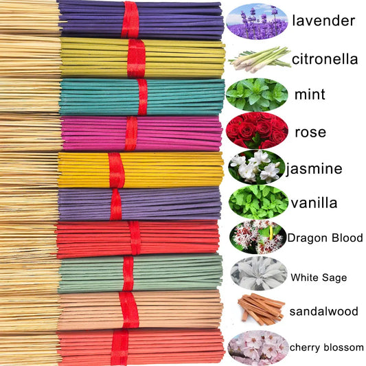 7 Sets of 140 Incense Sticks, Available in Four Seasonal Sets: Rose,
