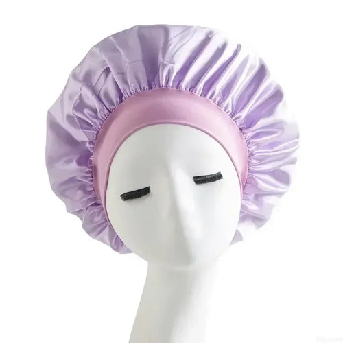 Bonnet Sleeping Cap Nightcap High Elastic Wide Brim Satin Night Hat