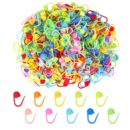 KRABALL 50-500pcs Plastic Crochet Yarn Weave Markers Resin Small Clip