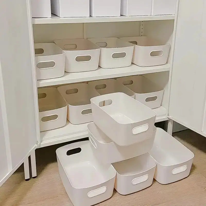 10pcs Large Capacity Storage Box with Cover Household Plastic Toy