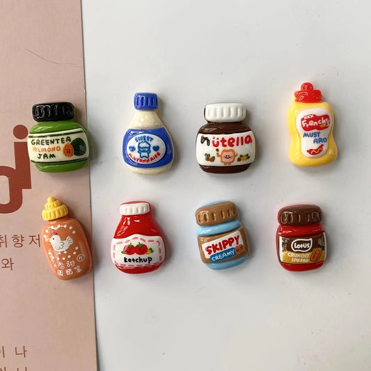 8pcs Refrigerator Magnets, Kawaii Cartoon Food Fridge Magnets, Cute
