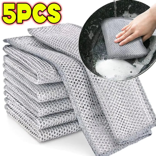 30PCS Magic Cleaning Cloth Thickened Double -sided Metal Steel Wire