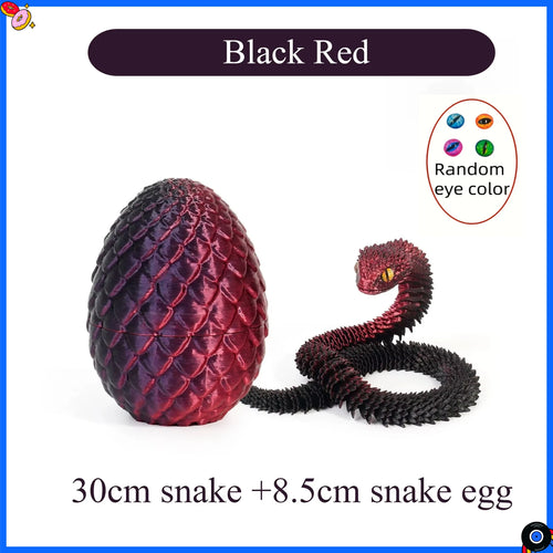 3D Printed Snake with Egg Joint Mobility Simulate Snake Ornament