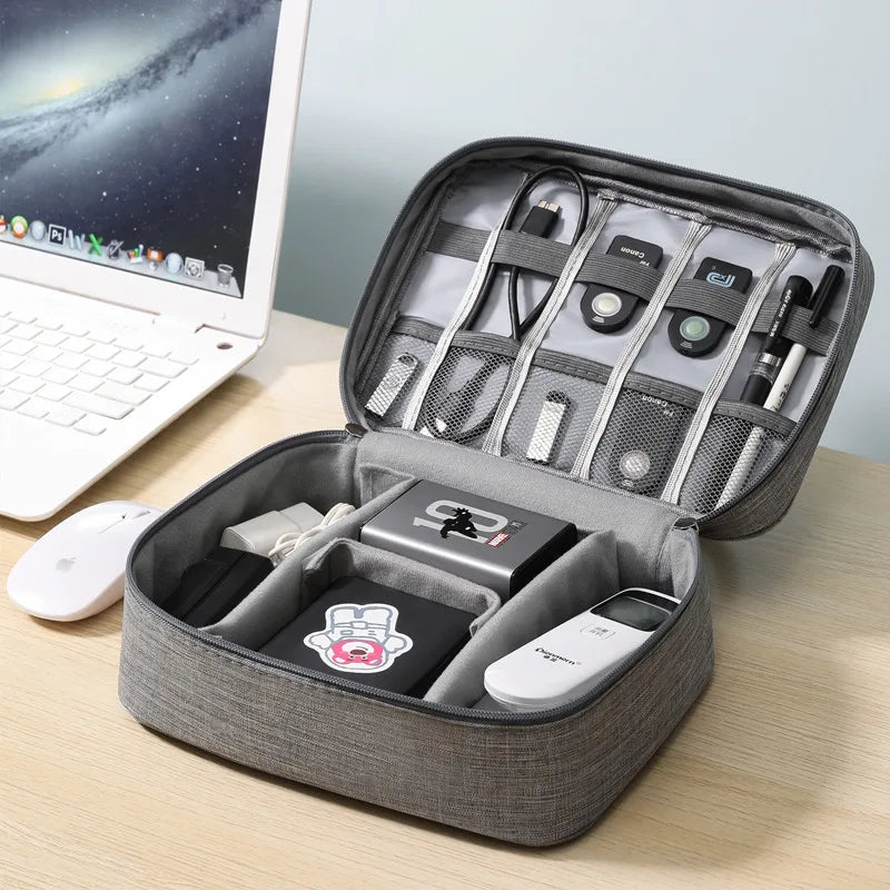 Cable Storage Bag Waterproof Digital Electronic Organizer Portable USB