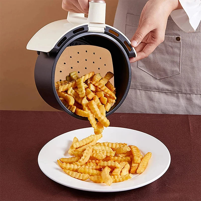 100Pcs Upgraded Air Fryer Parchment Paper Air Fryer Disposable Paper