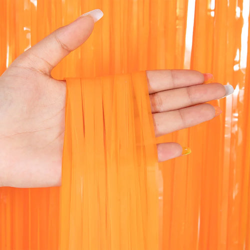 Cheap as a Party Metallic Tinsel Foil Fringe Curtains Backdrop for