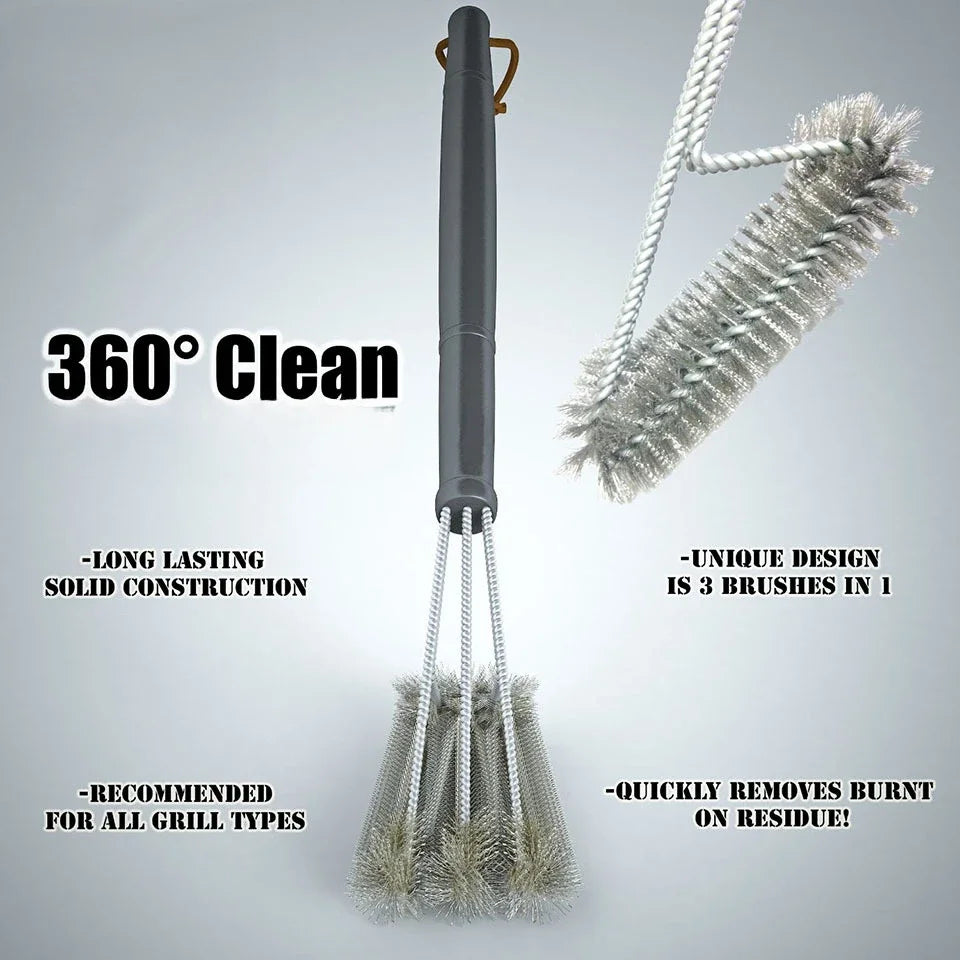 Barbecue Grill BBQ Brush Clean Tool Grill Accessories Stainless Steel