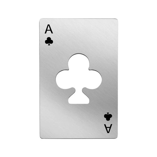 Stainless Steel  Spades A Winemaker Bottle Opener Playing Cards Bottle