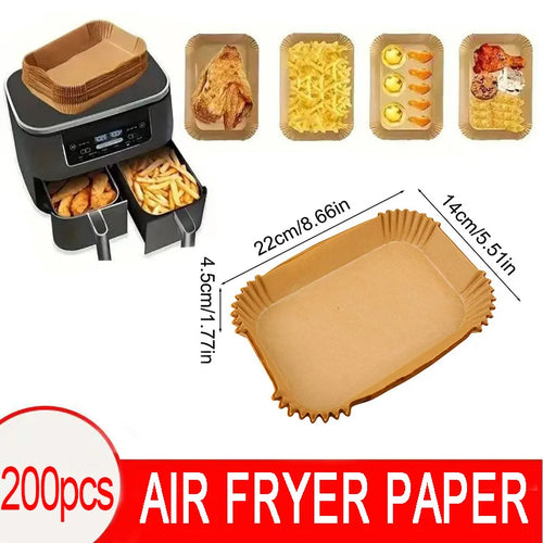 50/100PCS Air Fryer Disposable Paper Square Round Baking Paper