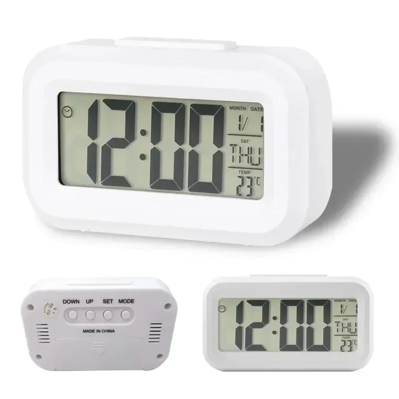Led Digital Alarm Clock Backlight Data Times Calendar Desktop