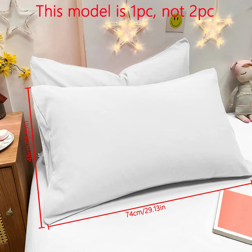 1 Piece Of Matte Solid Color Pillowcase, Bedroom Pocket Sealed Soft