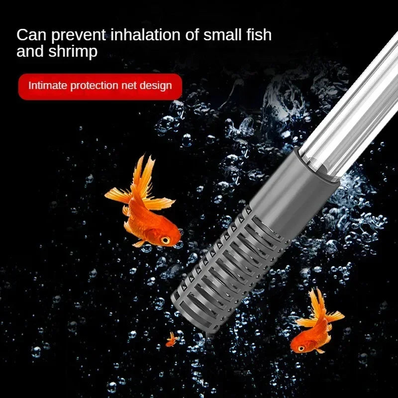 Siphon Pump with Filter Nozzle Fish Tank Water Changer Air Pump