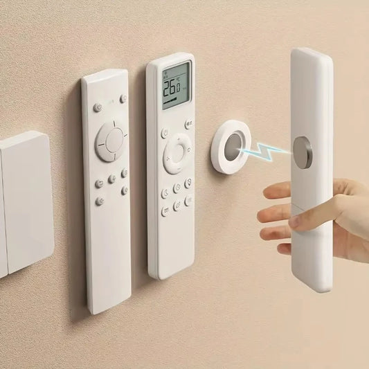 3/6pcs No Drill Magnetic Remote Holder - Wall Mount for TV/AC/DVD