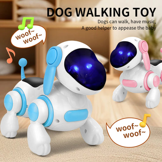 Smart Interactive Robotic Dog Simulated Walking Light Sound Music