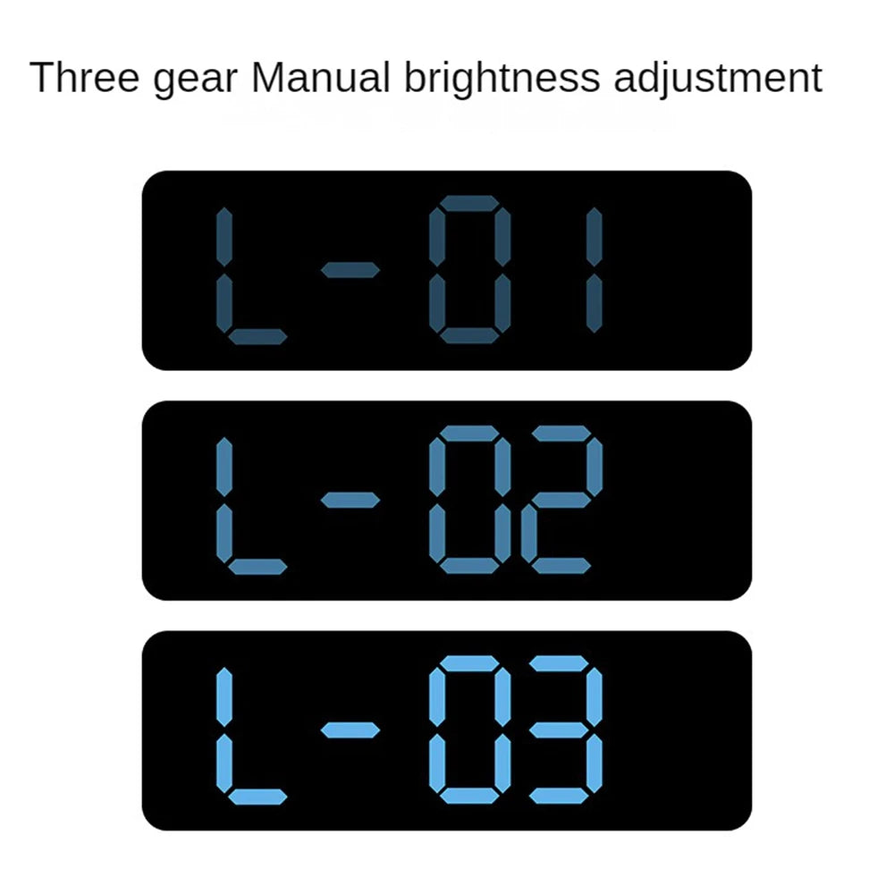 Large Digital Wall Clock Temperature and Humidity Week Display