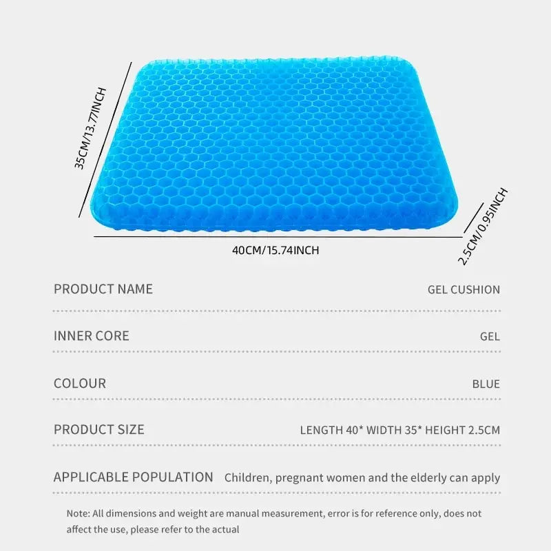 Gel Seat Cushion Summer Breathable Honeycomb Design For Pressure