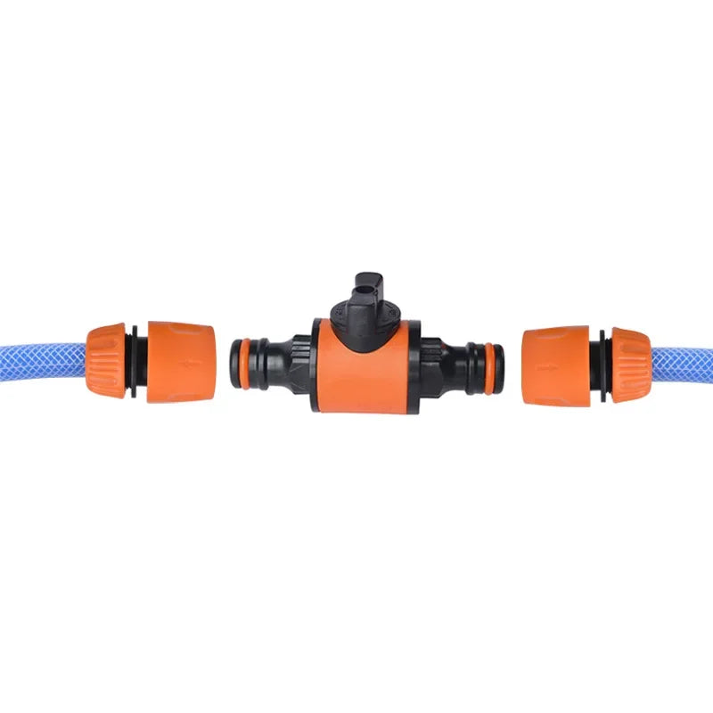 2PC Garden Hose Pipe Tap Shut Off Valve Fitting Connector Pipe Coupler